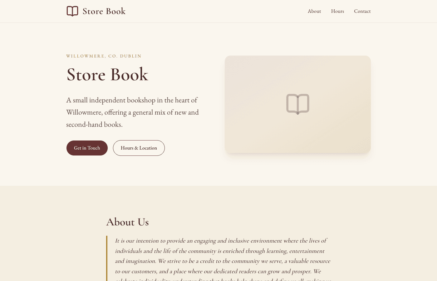 Store Book Template